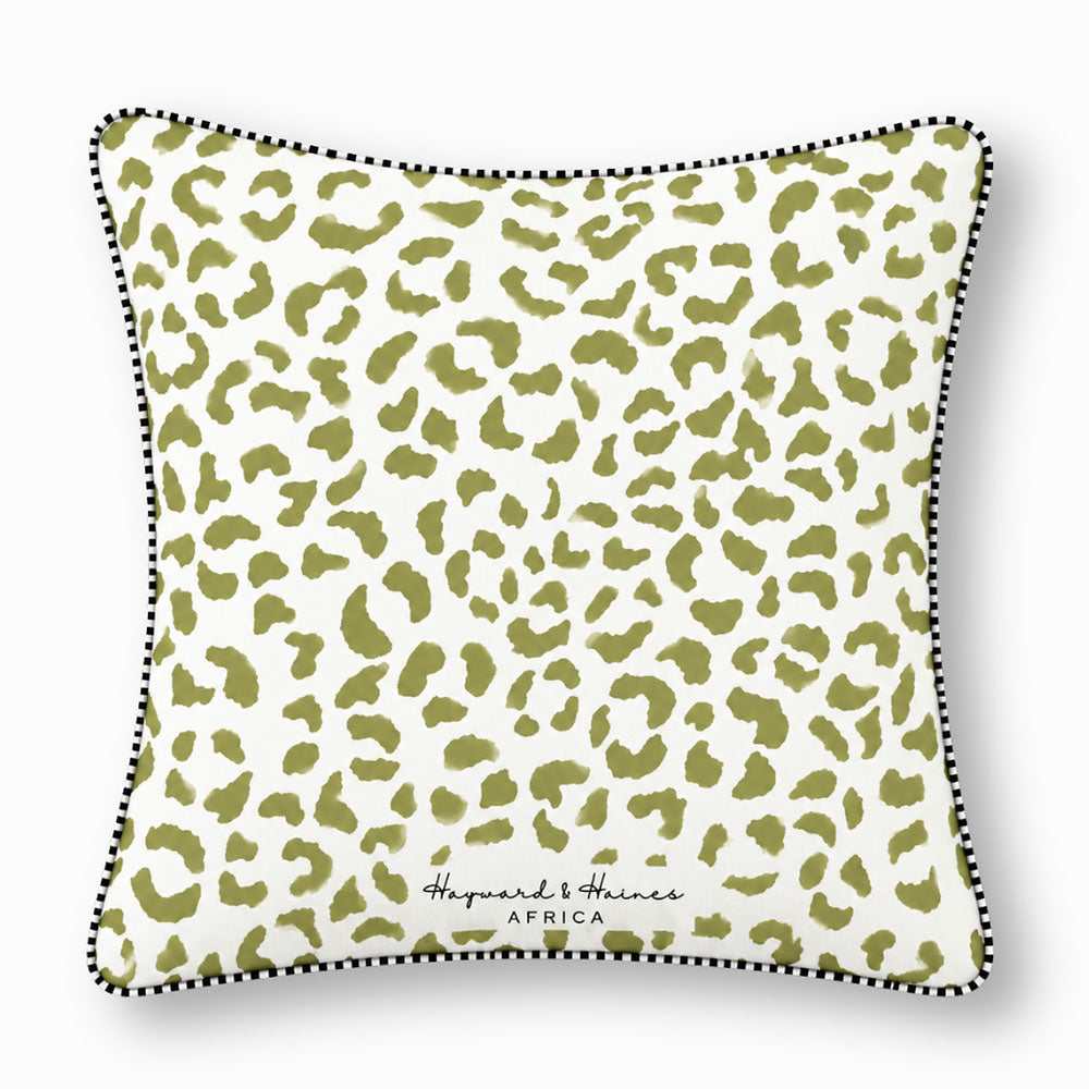 Cushion Cover – Olive Leopard Print
