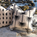 Cushion Cover – Palm – Black on Natural – view 2