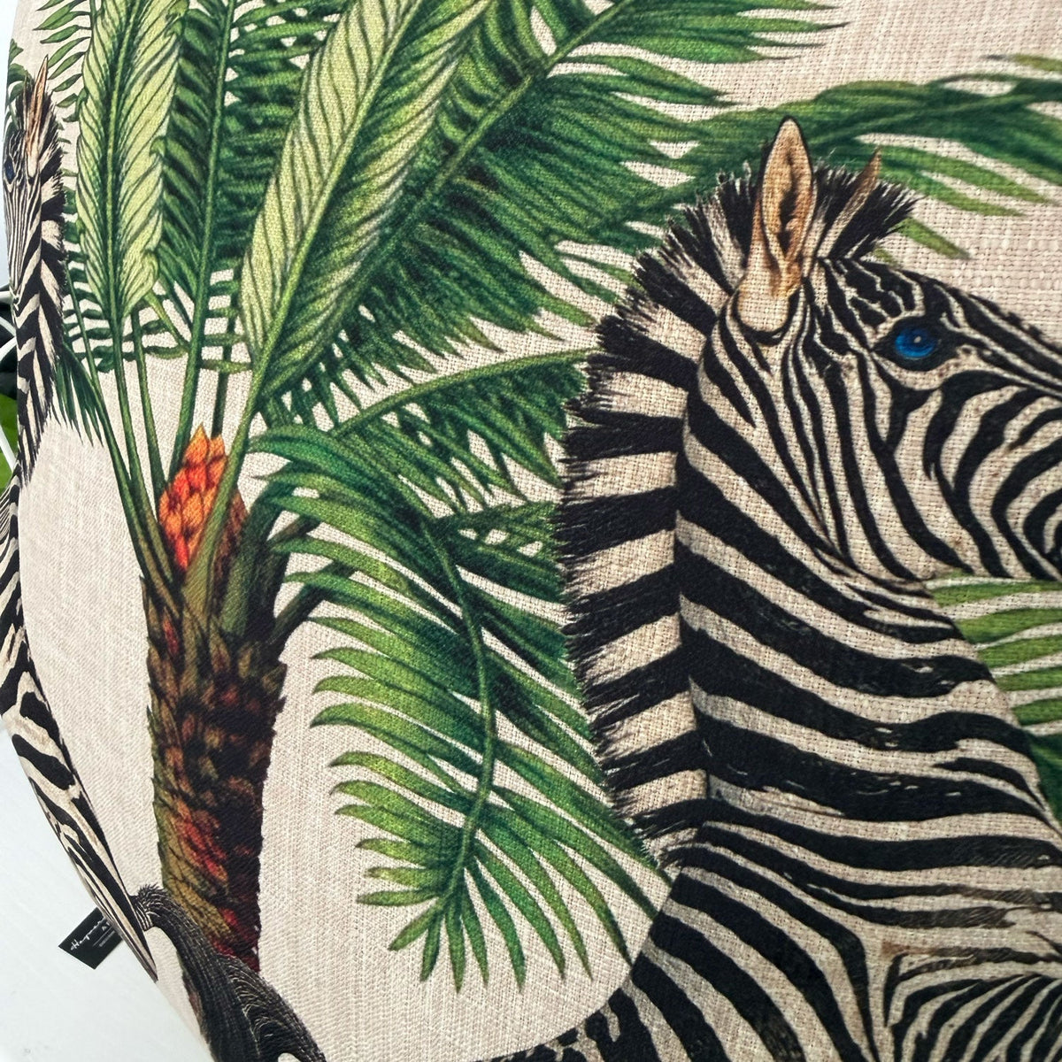 Cushion Cover – Zebra Palm – Natural – view 3