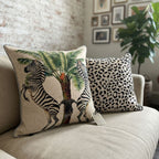 Cushion Cover – Zebra Palm – Natural – view 2