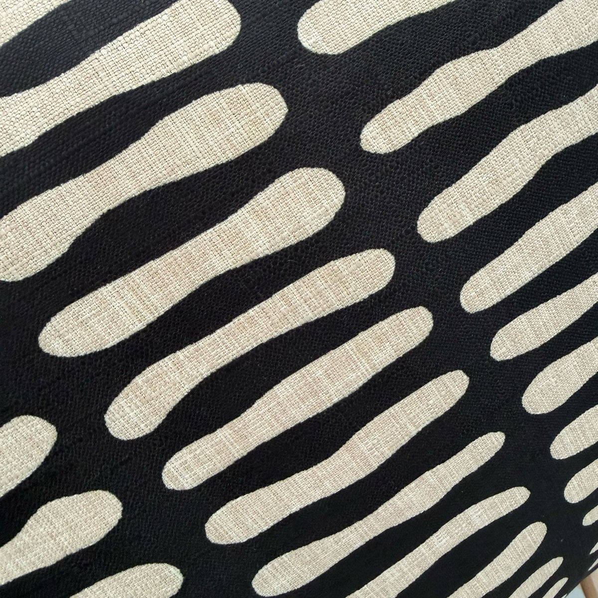Cushion Cover – Seedpod – Natural on Black – view 3