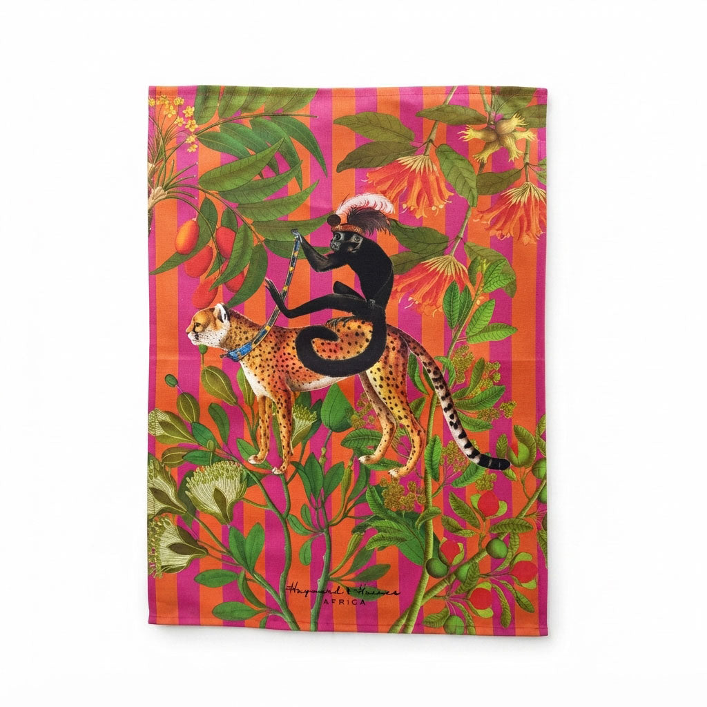 Teatowel – Cheetah Chariot Pink – view 4