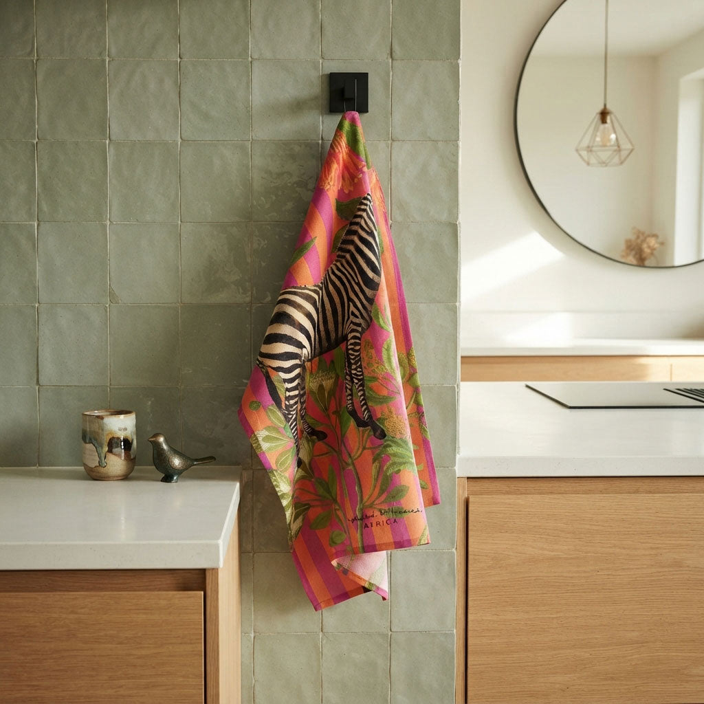 Teatowel – Zebra Pink – view 2