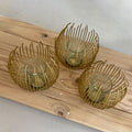 Golden Pincushion Candle Votive