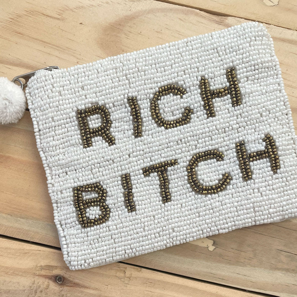 Beaded Coin Purse – RICH B!TCH – view 3