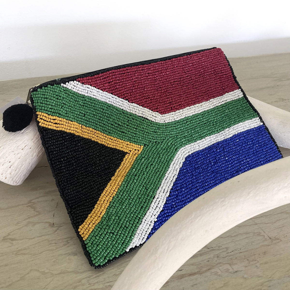 Beaded Clutch Bag – SA FLAG – view 2