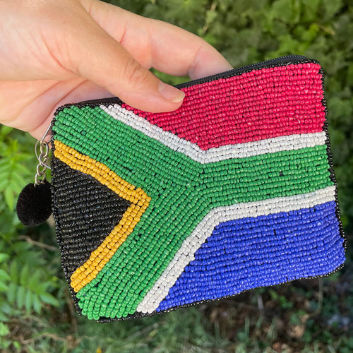 Beaded Coin Purse – SA FLAG – view 2