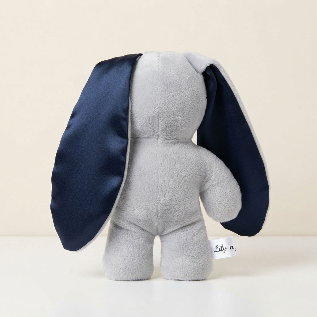 Snuggle Bunny Grey – Navy Ears – view 3