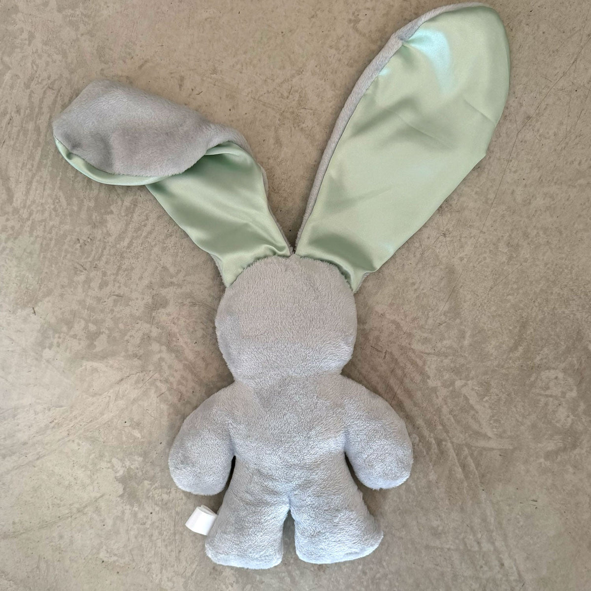 Snuggle Bunny Grey – Sage Green Ears – view 4
