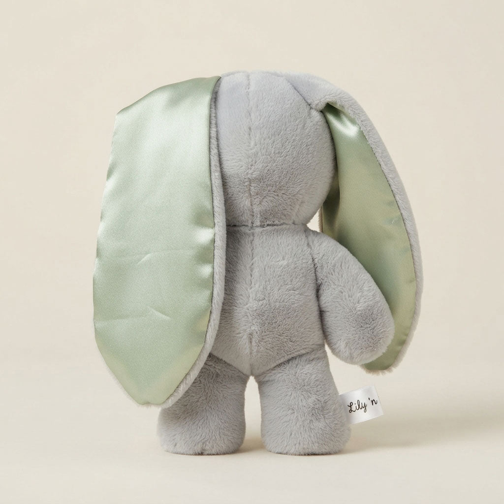 Snuggle Bunny Grey – Sage Green Ears – view 3