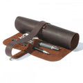Leather Roll-up Cable Organiser – BROWN