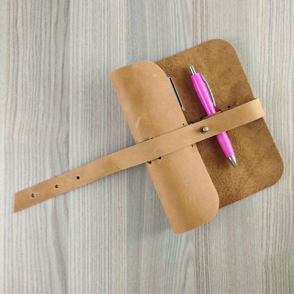 Leather Roll-up Cable Organiser – TAN – view 3