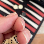 Leather Backgammon Roll-up – BLACK – view 3