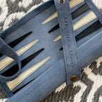 Leather Backgammon Roll-up – BLUE – view 4