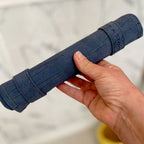 Leather Backgammon Roll-up – BLUE – view 3