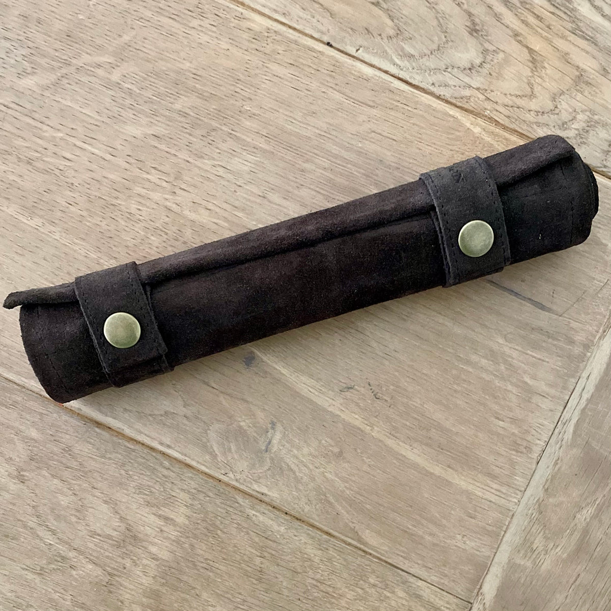 Leather Backgammon Roll-up – BROWN – view 6