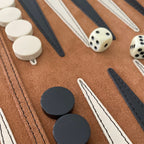 Leather Backgammon Roll-up – TAN – view 4