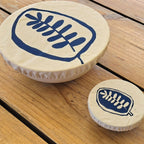 NiNi Bowl Covers – LEAF – Navy – view 2