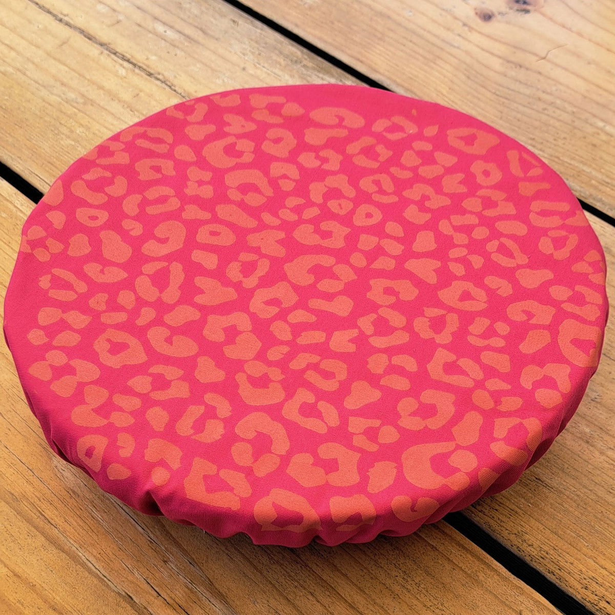 NiNi Bowl Covers – LEOPARD – Coral on Pink