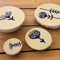 NiNi Bowl Covers – PINCUSHION – Navy on Cream