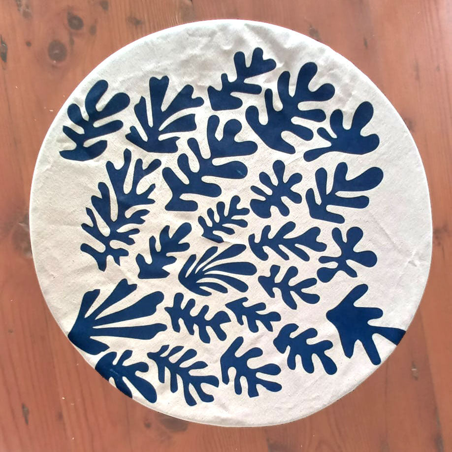 NiNi Bowl Covers – SEAWEED – Navy on Cream