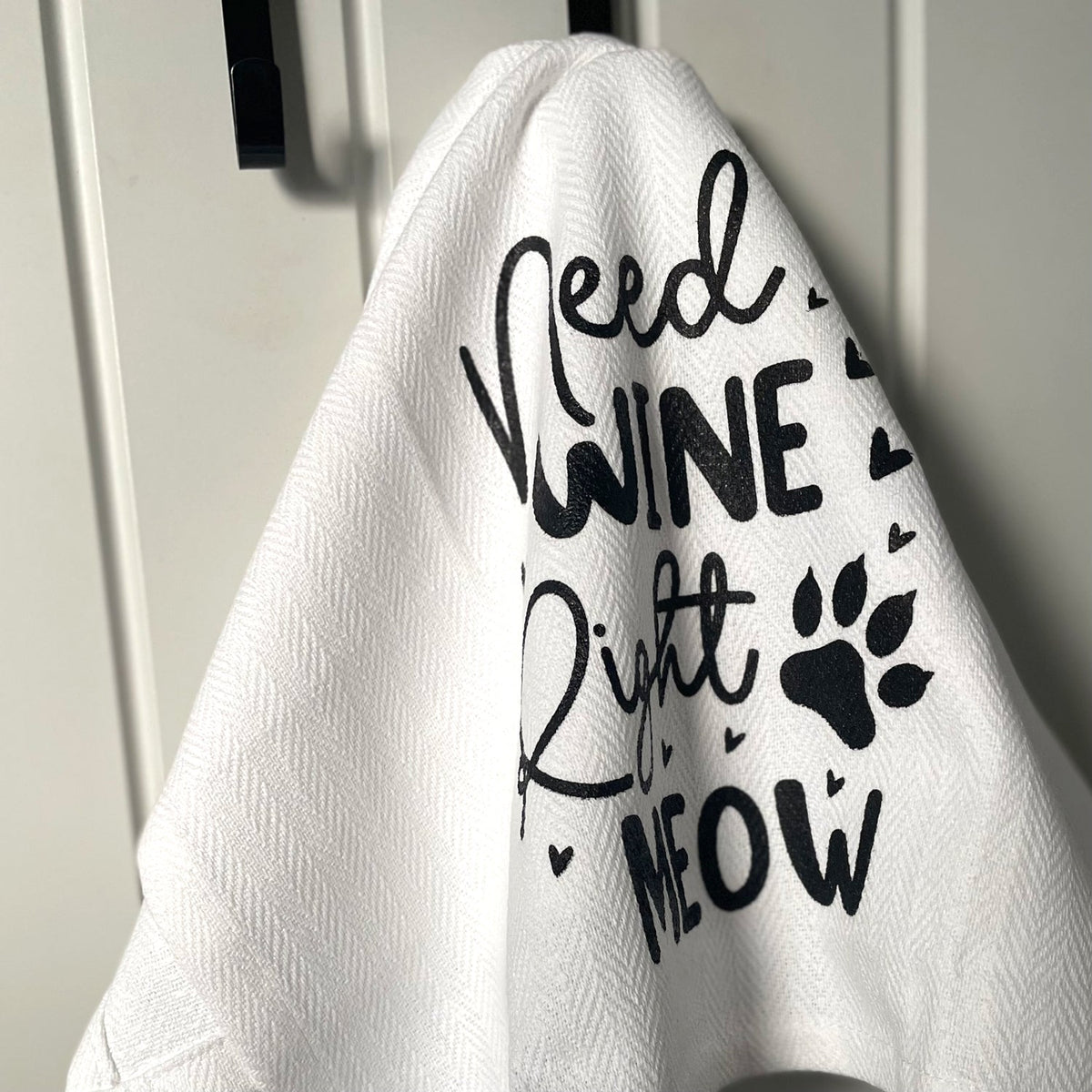 Tea Towel – Need Wine Right Meow – view 2