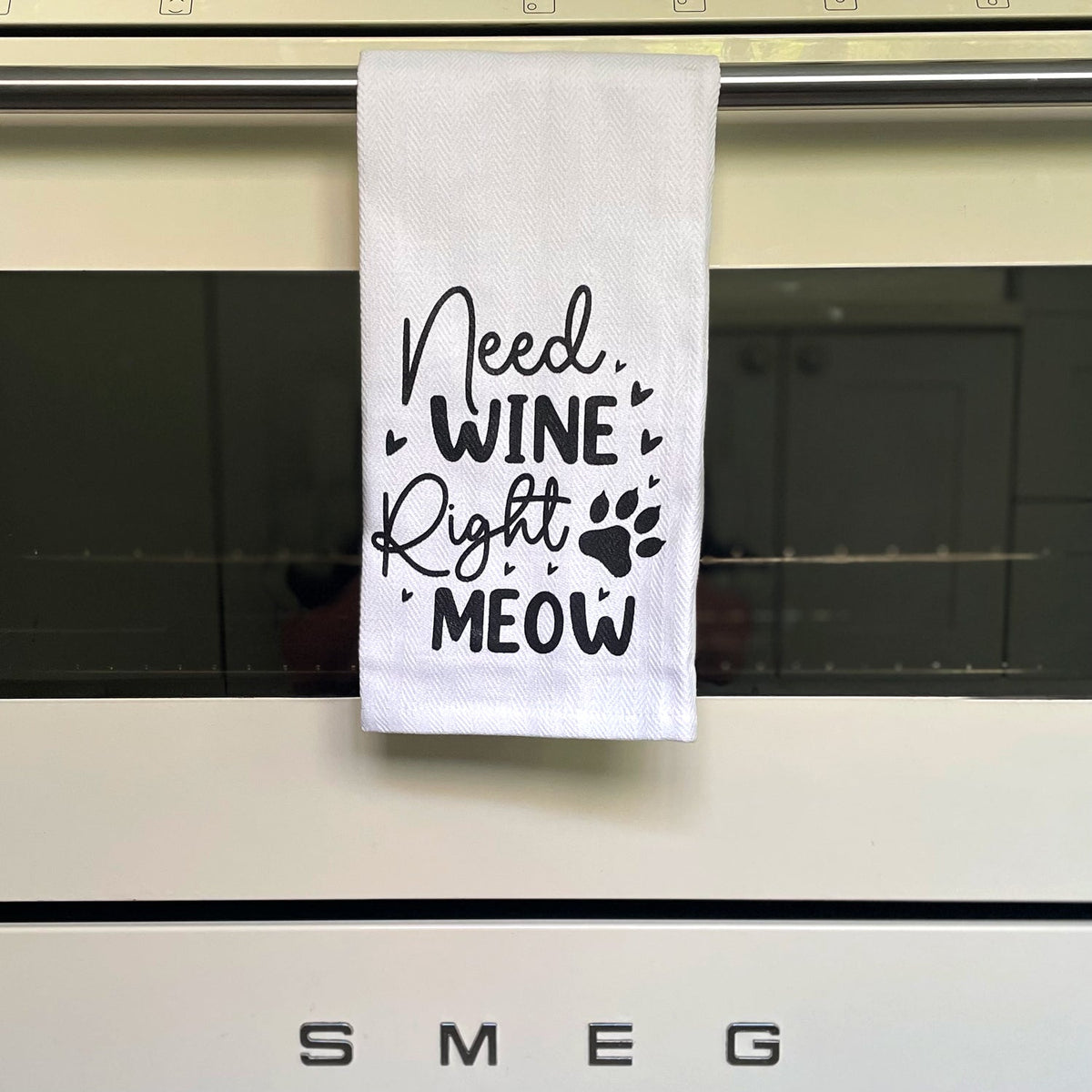 Tea Towel – Need Wine Right Meow – view 4