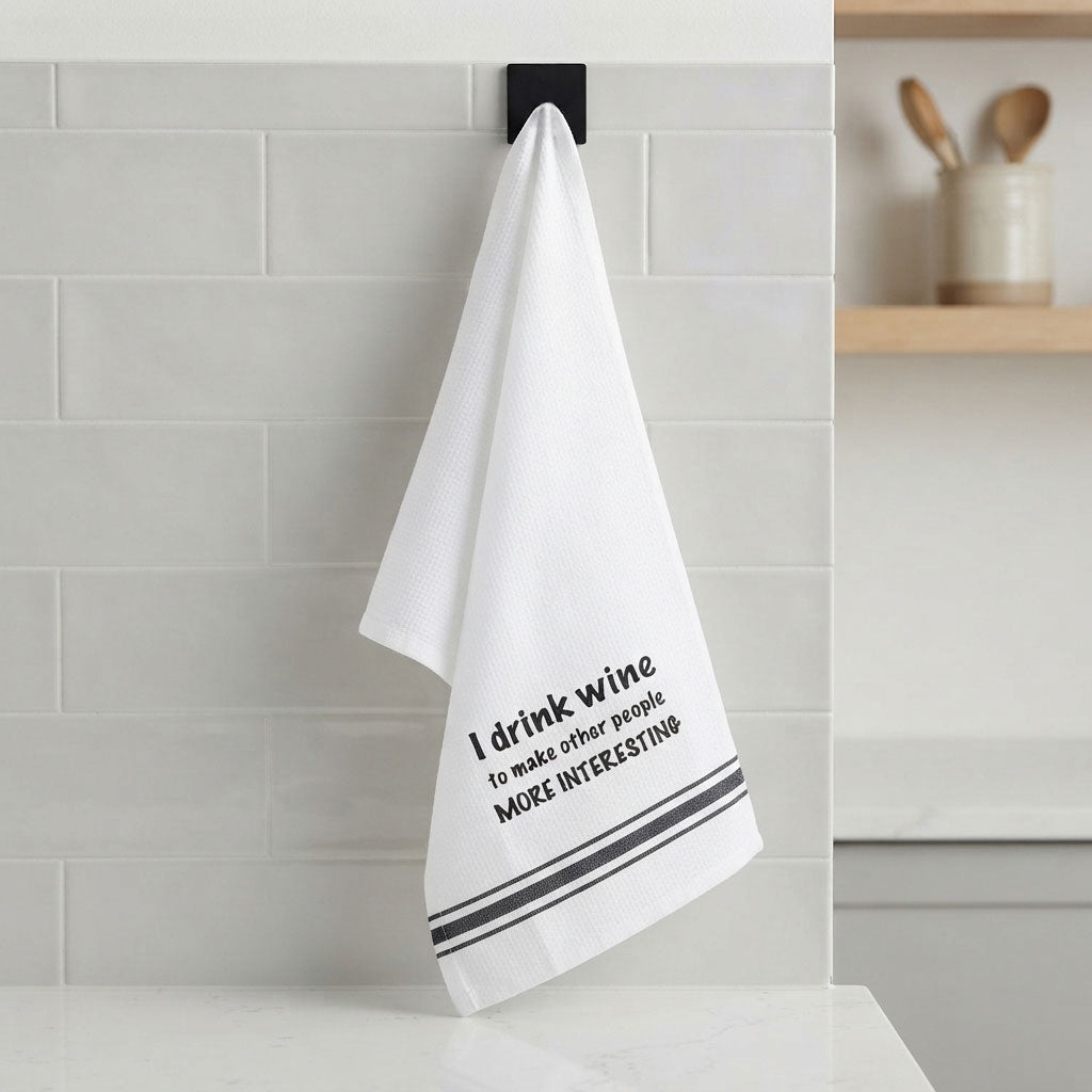 Tea Towel – More Interesting with Wine – view 2