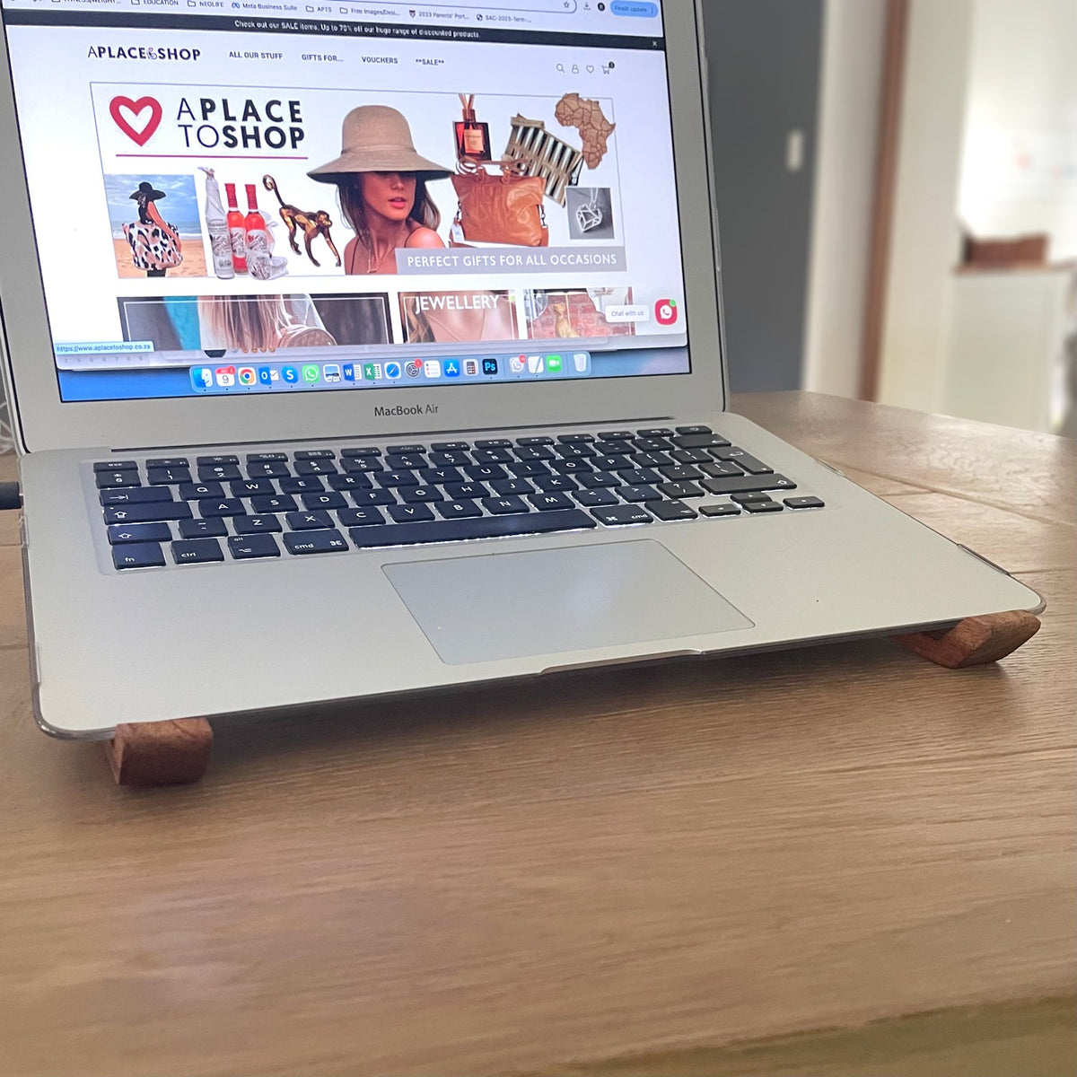 Laptop Risers – Wood – view 2