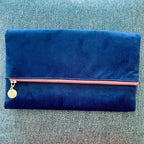 Fold Over Clutch Evening Bag – Paris Blue – view 2