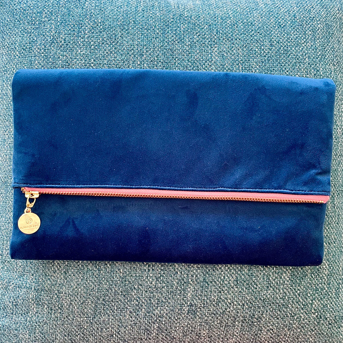 Fold Over Clutch Evening Bag – Paris Blue – view 2