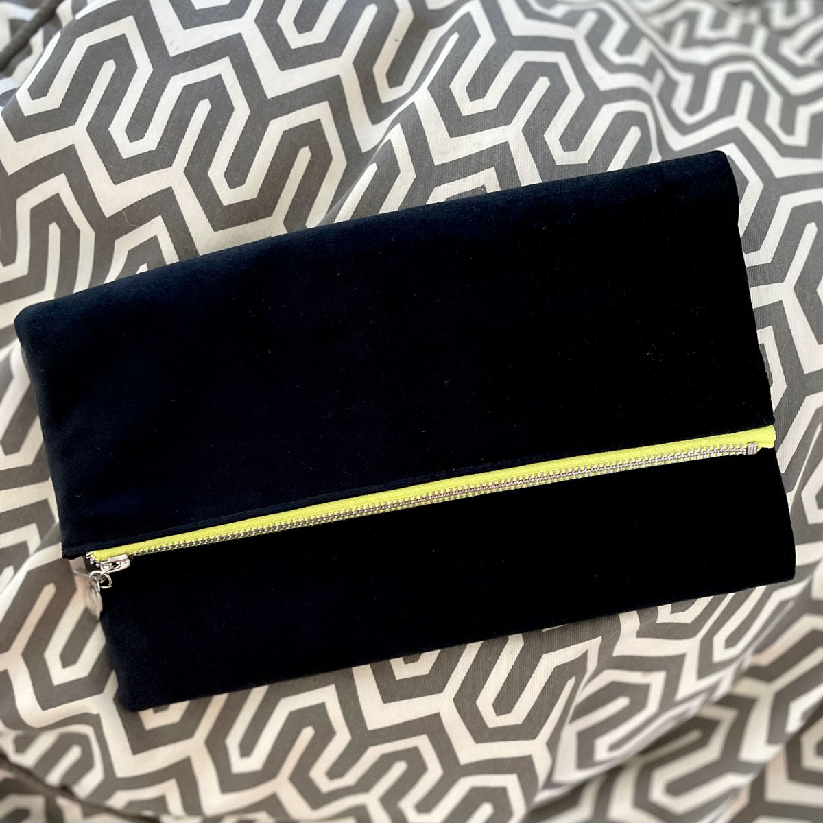 Fold Over Clutch Evening Bag – Midnight Black – view 2