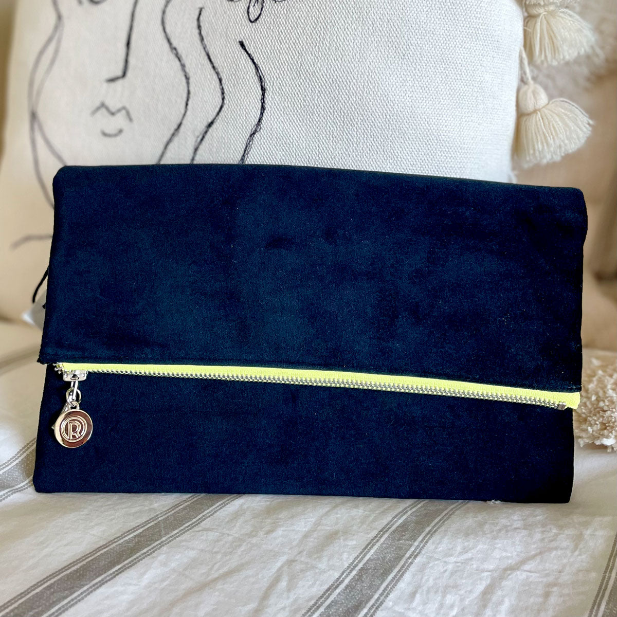 Fold Over Clutch Evening Bag – Midnight Black – view 4