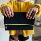 Fold Over Clutch Evening Bag – Midnight Black – view 3