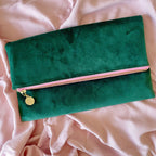 Fold Over Clutch Evening Bag – Emerald Green – view 2
