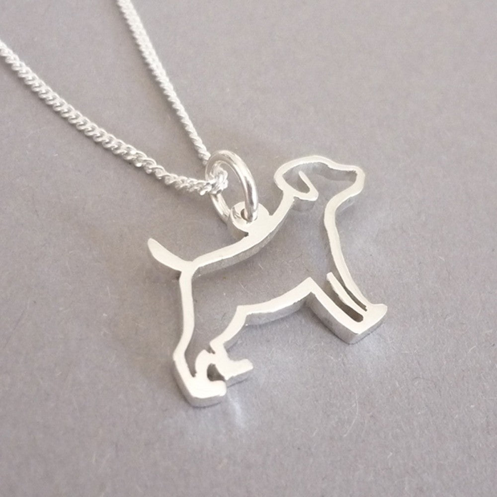 Dog Silhouette | Sterling Silver Necklace – A Place To Shop