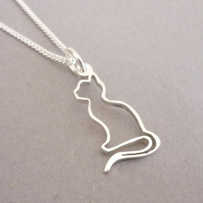 Kitty Silhouette – Sterling Silver Necklace