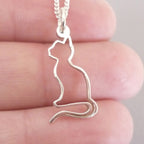 Kitty Silhouette – Sterling Silver Necklace – view 2