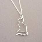 Kitty Silhouette – Sterling Silver Necklace – view 3