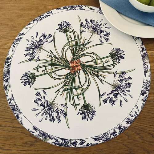 24 Placemats – Agapanthus – Round