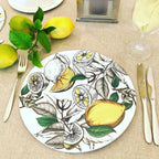 24 Placemats – Lemon – Round – view 2