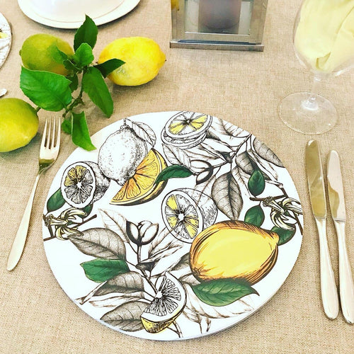 24 Placemats – Lemon – Round – view 2