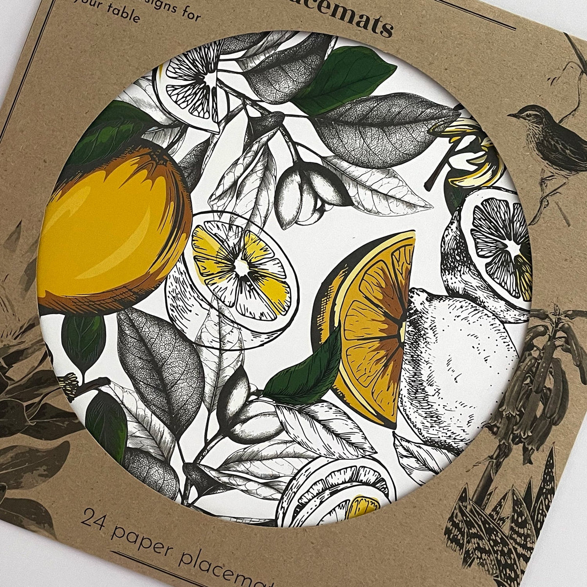 24 Placemats – Lemon – Round – view 7