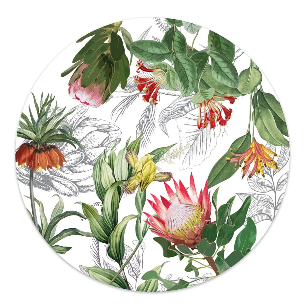 24 Placemats – Protea – Round – view 2
