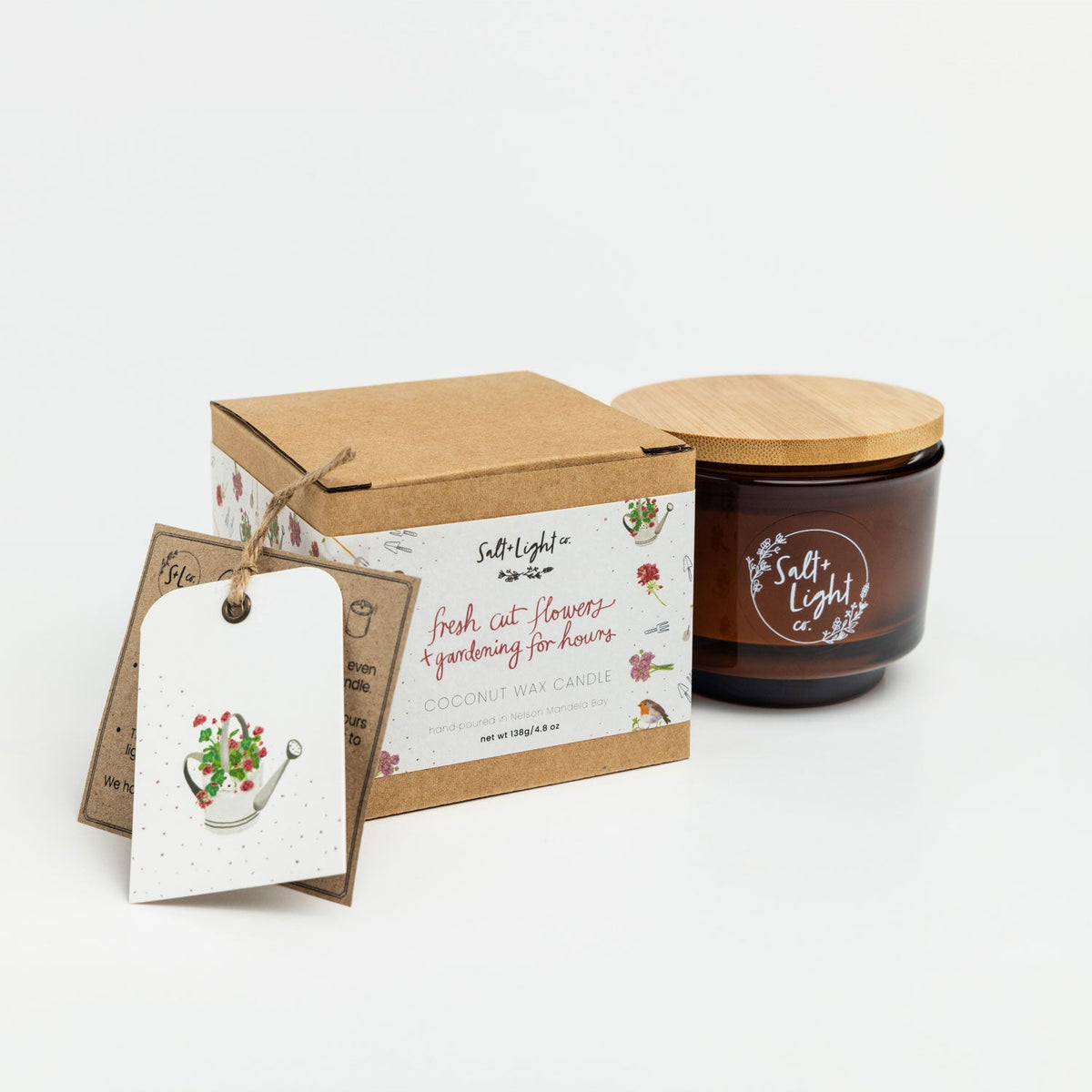 Salt & Light Co – Glass Candle – Fresh Cut Flowers – view 5