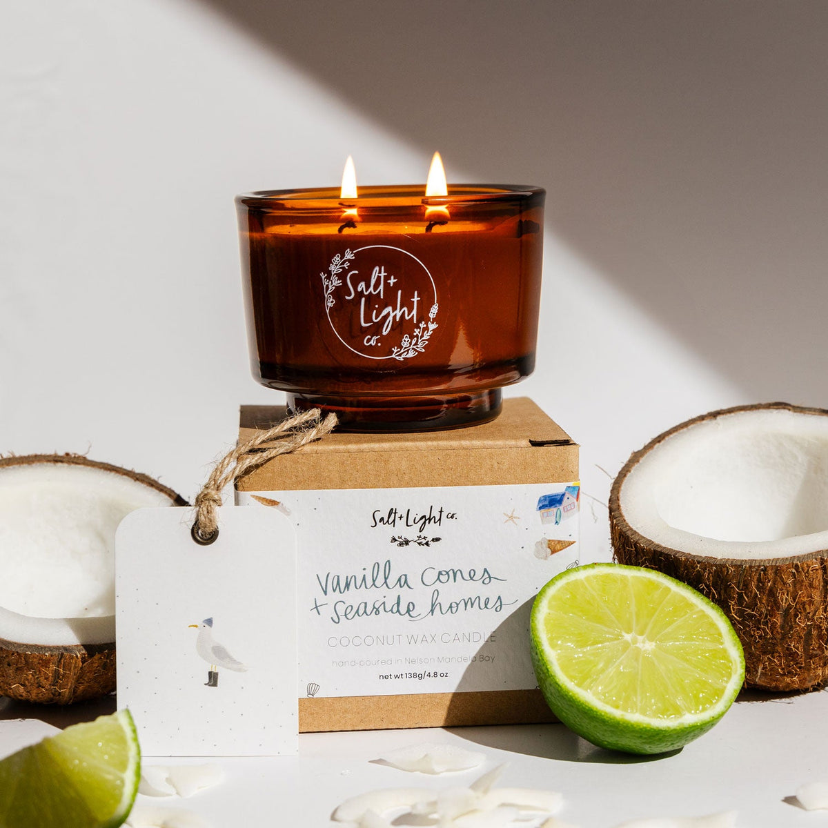 Salt & Light Co – Glass Candle – Vanilla & Seaside