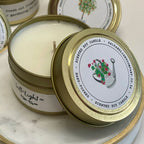 Salt & Light Co – Gold Tin Soy Candle – Fresh Cut Flowers