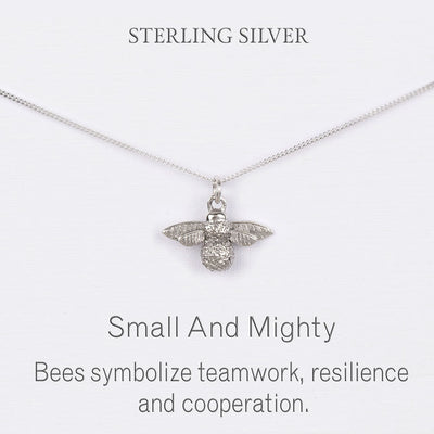 Dainty Little Bee Necklace – Sterling Silver