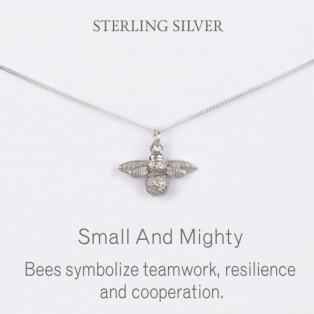 Dainty Little Bee Necklace – Sterling Silver