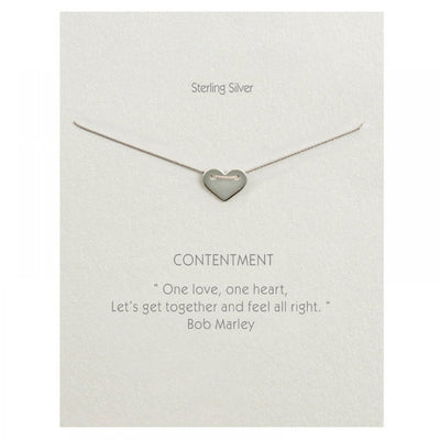 Contentment Heart Necklace – Grey Silk
